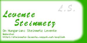 levente steinmetz business card